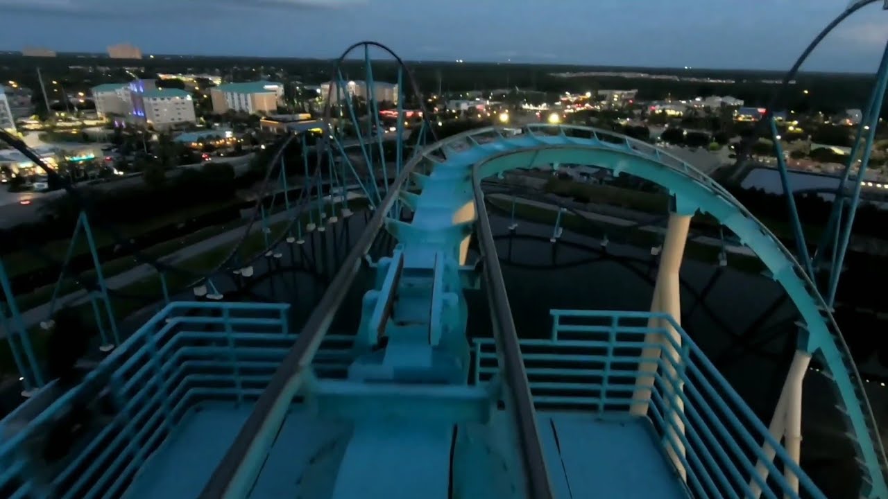 Kraken On-Ride Night HD POV | SeaWorld Orlando