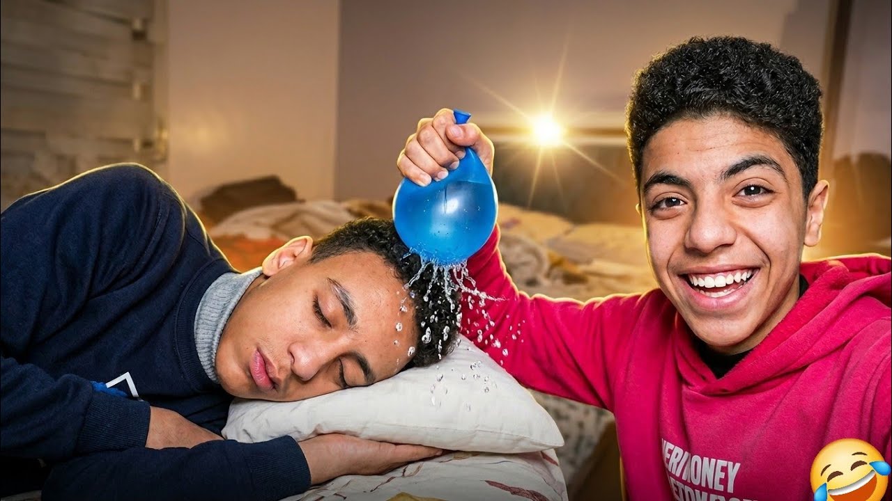 غرقت اخويا ميه سقعه و رميته من ع السلم(كان هيموت من التلج🤣)