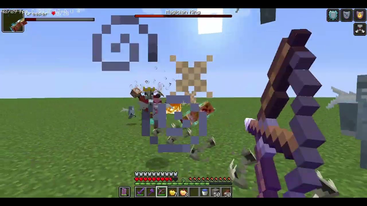 Me Vs Illagers and Illager Boss I Made - Minecraft Mobs Fight