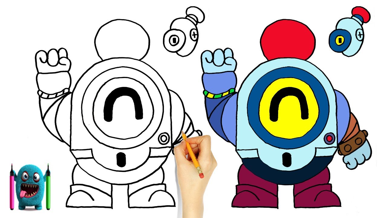 Nani ve Peep Çizimi How to Draw Brawl Stars
