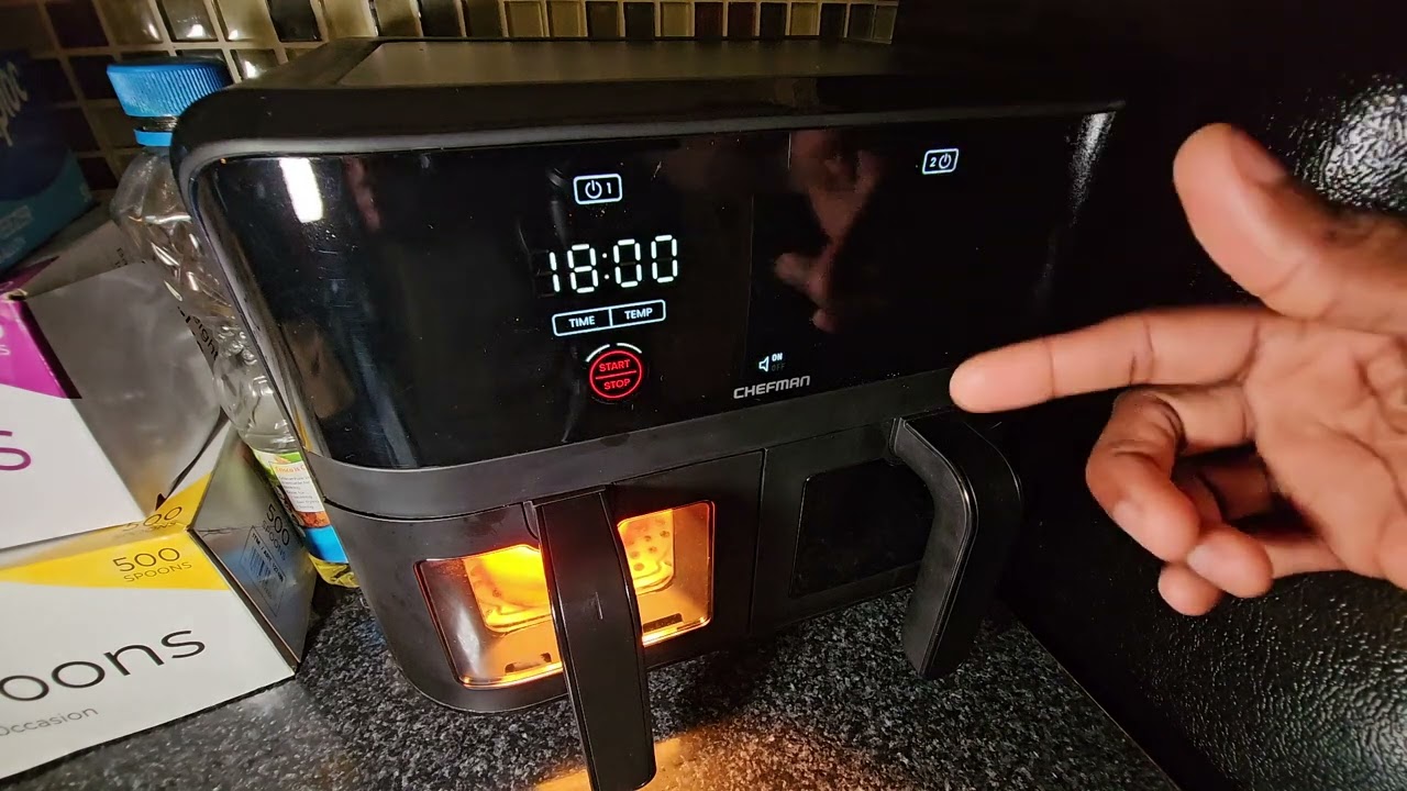 CHEFMAN 6 Quart TurboFry Touch Dual Window Basket Air Fryer Oven Unboxing and Review