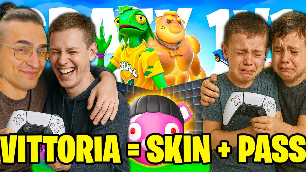 BAMBINI ci SFIDANO in 2vs2 su FORTNITE… chi PERDE paga la SKIN 💸🔥
