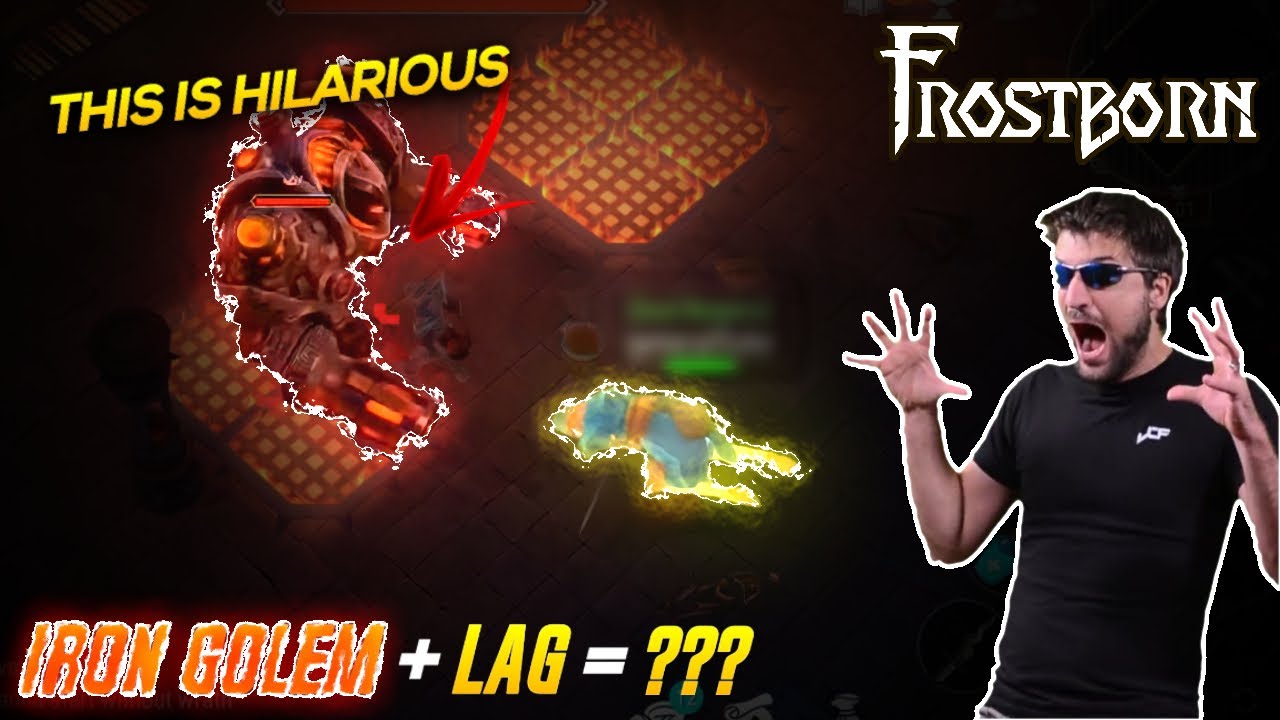 Iron Golem Buffed with LAG is so OP! WHAT IS HAPPENING?! Frostborn - JCF