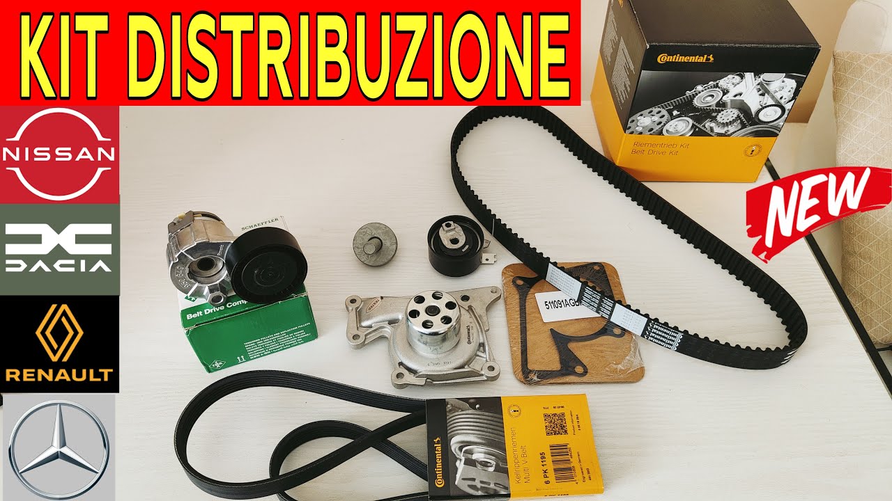 Kit Cinghia Distribuzione e Cinghia Servizi Quale Scegliere, Esempio su Motore Renault 1.5 dci k9k