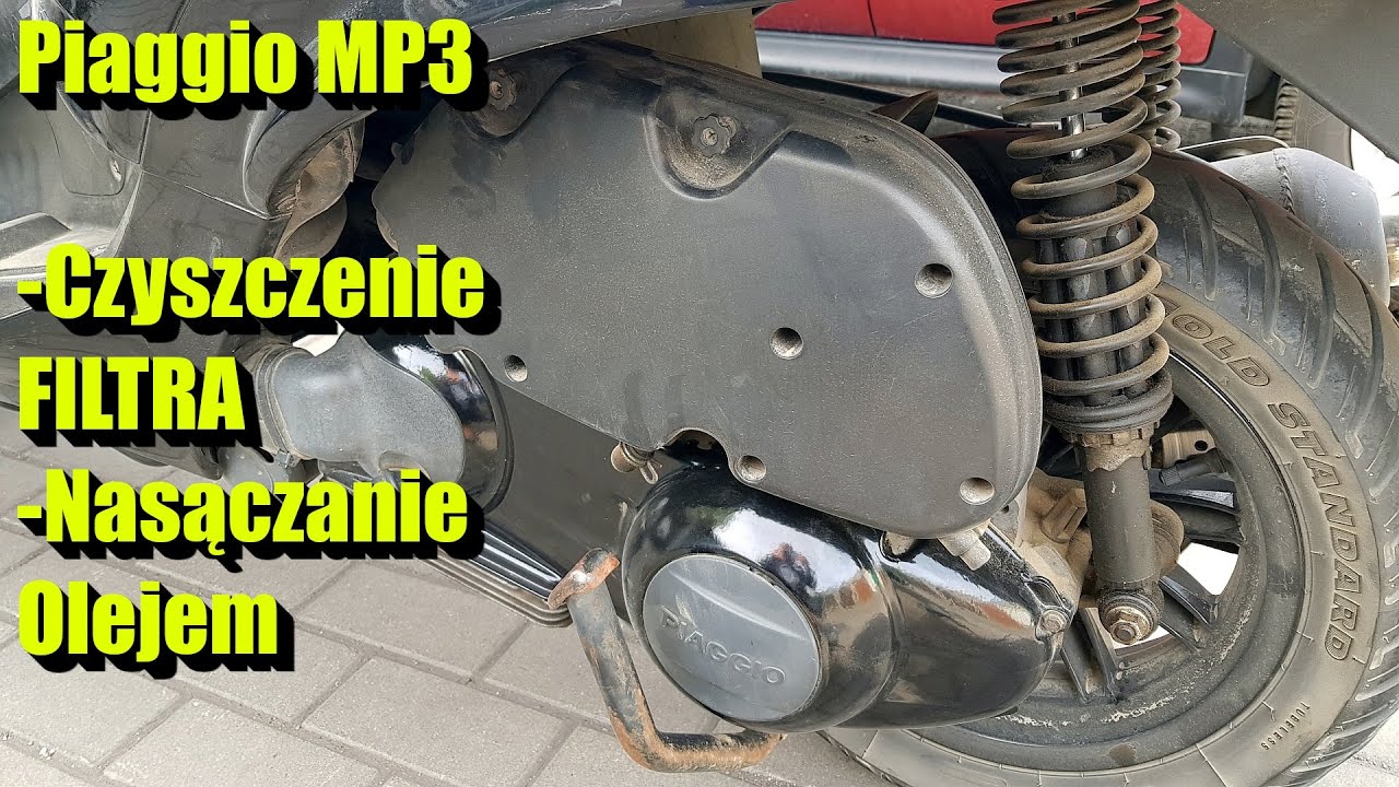 Czyszczenie Filtra Gąbkowego i Nasączanie Olejem PIAGGIO MP3