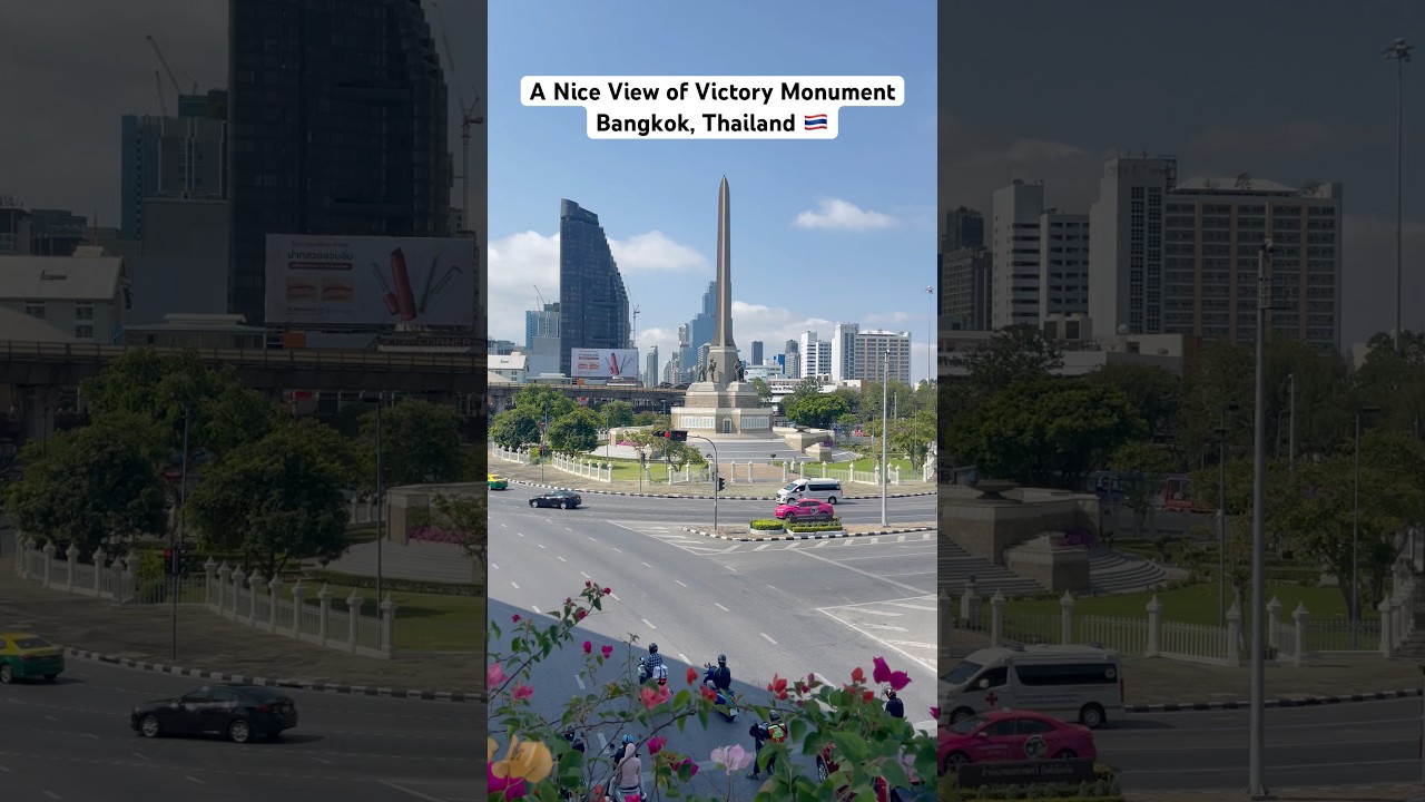 A Nice View of Victory Monument in Bangkok, Thailand #วิวอนุสาวรีย์ชัยสมรภูมิ