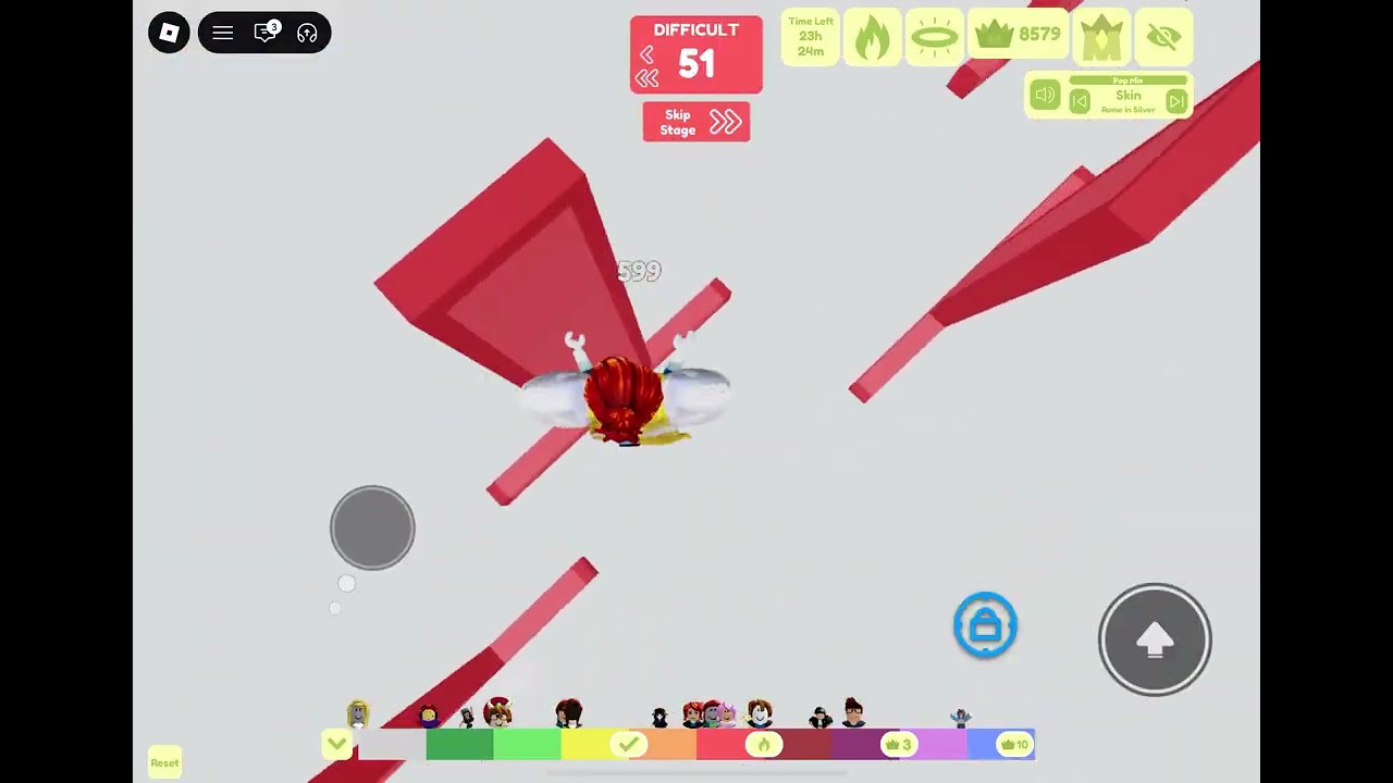 Daily Difficulty Chart Obby DDCO 600 Streak Anniversary!!! stages 0 to 101 daily, streaks 599 to 600