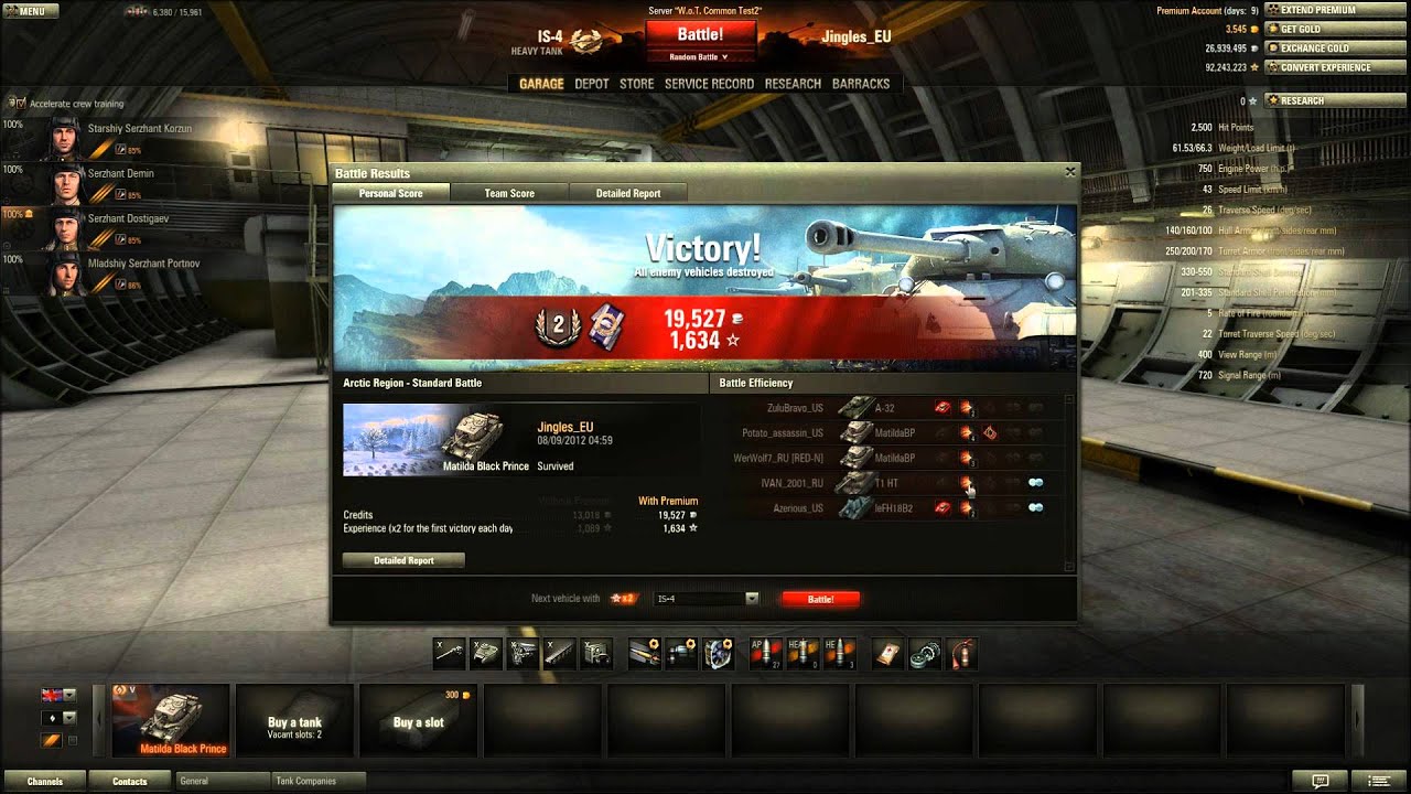 World of Tanks - Patch 8.0 - Matilda Black Prince Tier 5 Premium Medium Tank - God Save The King!