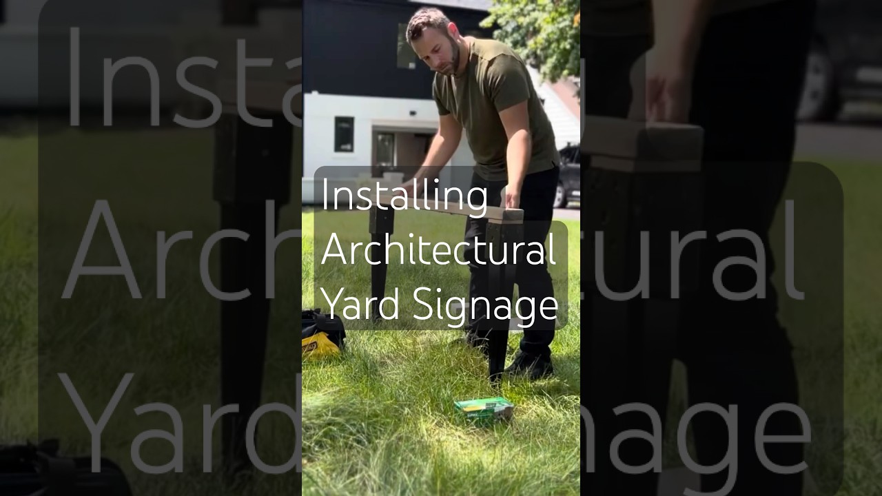 Installing Yard Signage #signs #architecture #diy
