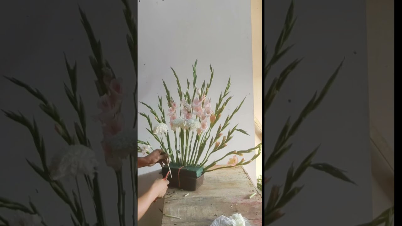 !!! cómo hacer arreglo con gladiola para iglesia o altar ! arreglos sencillos de hacer con todas ¡¡