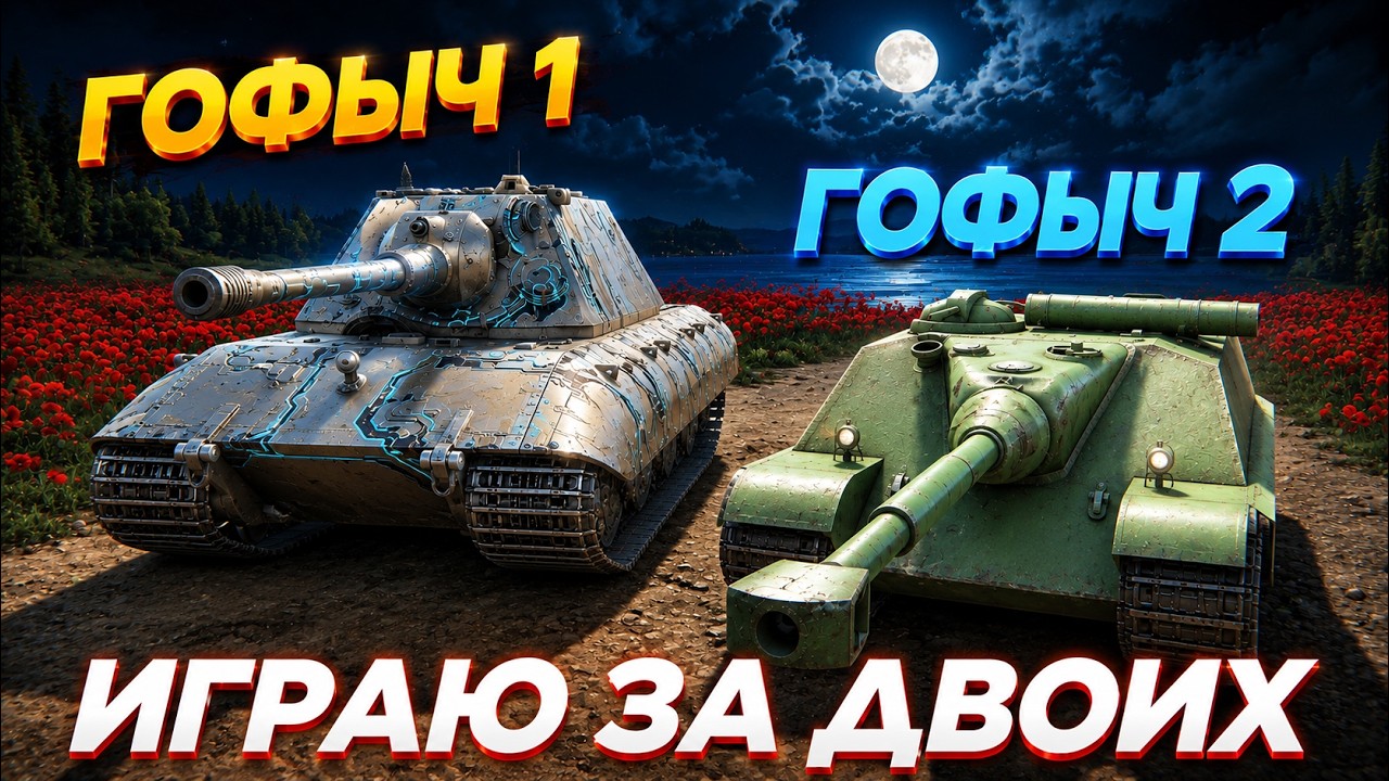 Я ИГРАЮ ЗА ДВОИХ в Tanks Blitz