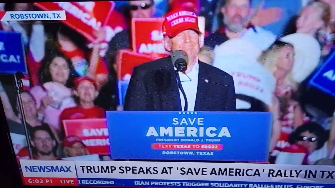 Impromptu National Anthem at Trump Rally / Texas 10/22/22