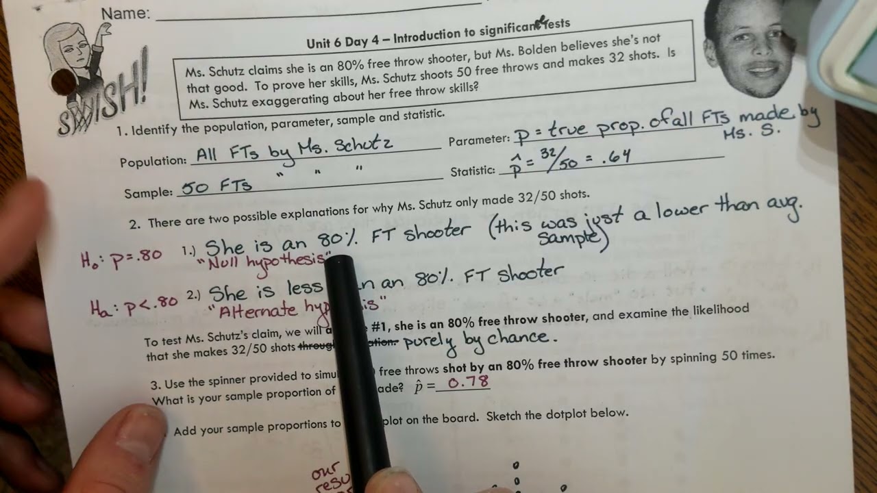 AP Stats Unit 6 Day 4 - Introduction to Significance tests