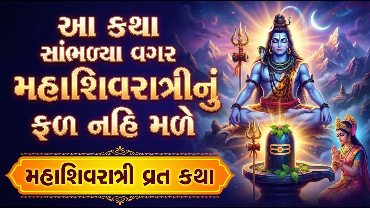 મહાશિવરાત્રી કથા : અચૂક સાંભળજો નહીતો ફળ નહિ મળે | Mahashivratri 2026