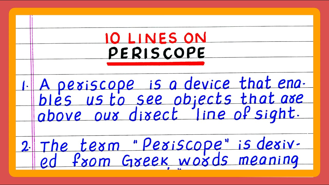 FEW LINES ON PERISCOPE | 10 LINES ON PERISCOPE | 5 | FIVE LINES ON PERISCOPE