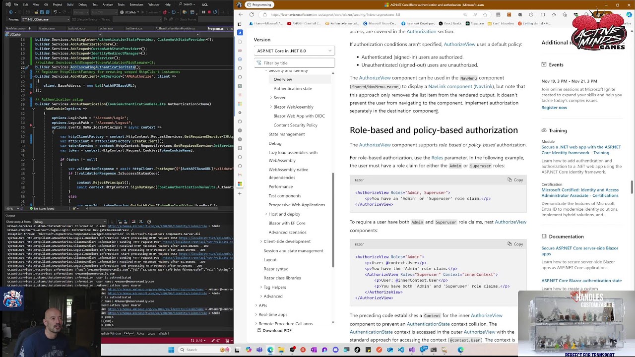 Programming: Learning Blazor ...AuthView tags Don't work? ---Here's a work around