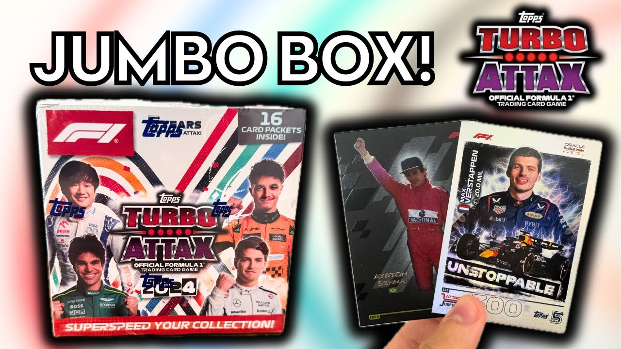 AYRTON SENNA BLACK EDGE! | TOPPS F1 TURBO ATTAX 2024 | JUMBO BOX OPENING! | VERSTAPPEN UNSTOPPABLE