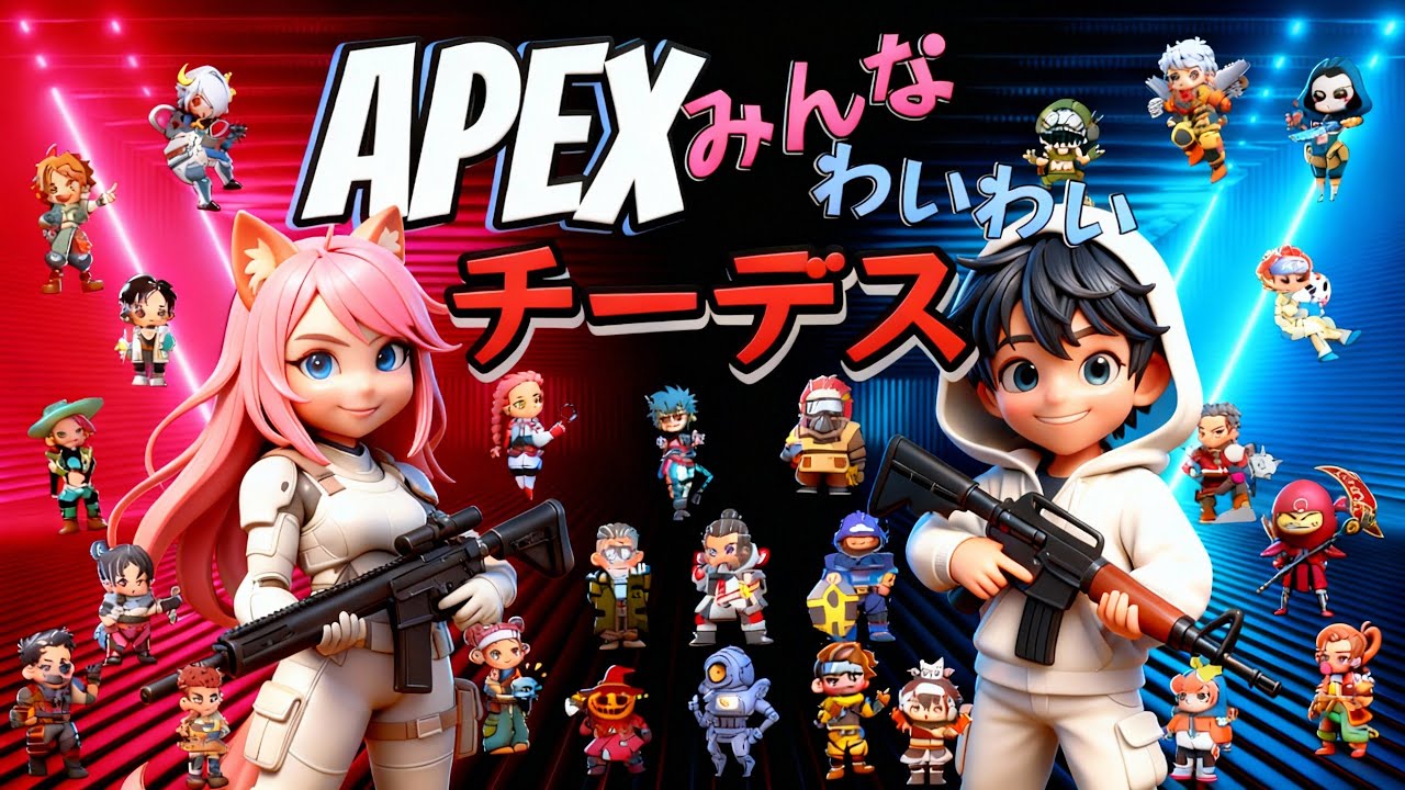 【#apex 】みんあ集まれ！参加型チーデスカスタム💗まったり参加型APEX✨【クレイジーぽぽちゃん】
