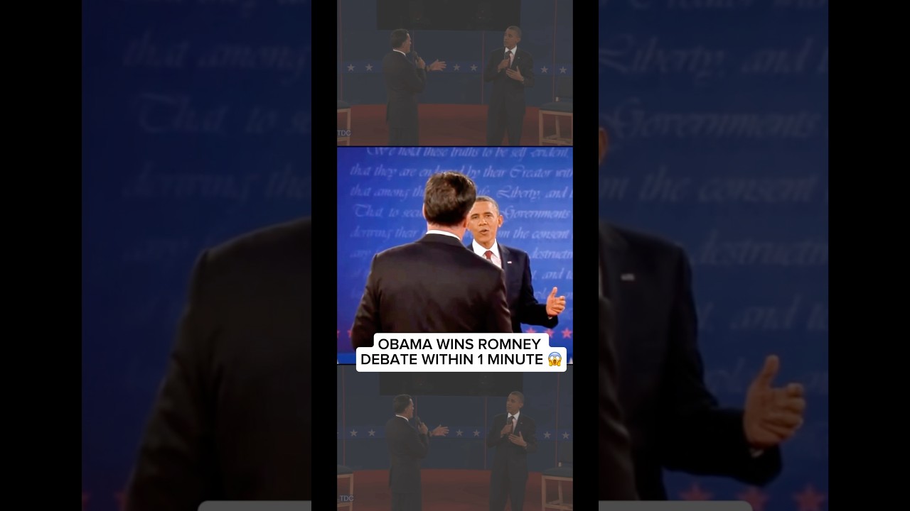 OBAMA WINS DEBATE WITH MITT ROMNEY WITHIN 1 MINUTE😱 #president #debate #obama #romney