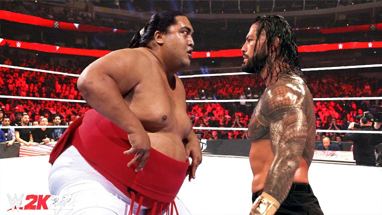 Iron Man Match - Yokozuna vs Roman Reigns | WWE 2K22