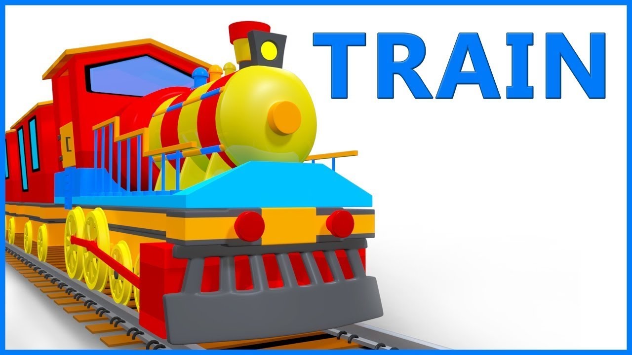 Train Cartoon Video Rhymes For Children | Poems For Kids
