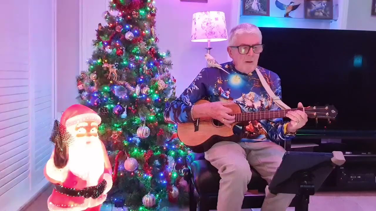 Oh Holy Night on a Flight Maia Baritone Uke (Chords & Lyrics in Description)