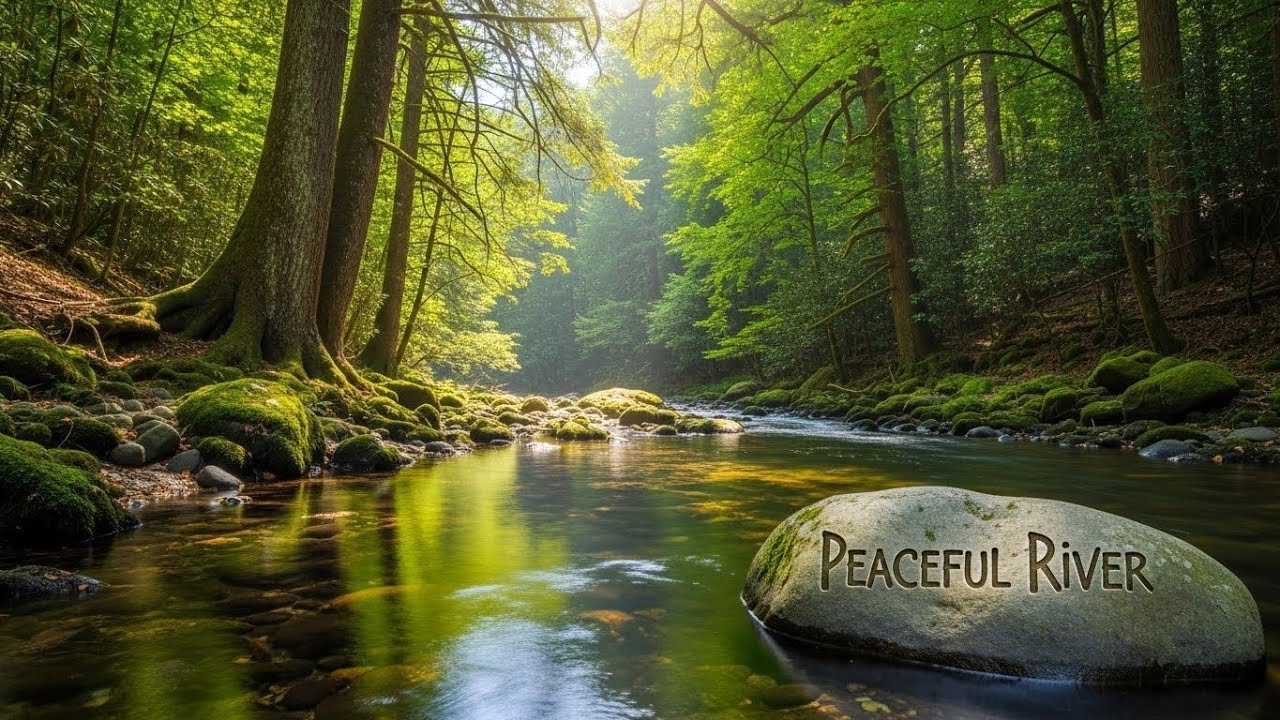 Tranquil River in Forest 🌲🌊 Relaxing Nature Ambience for Focus and Serenity #2384