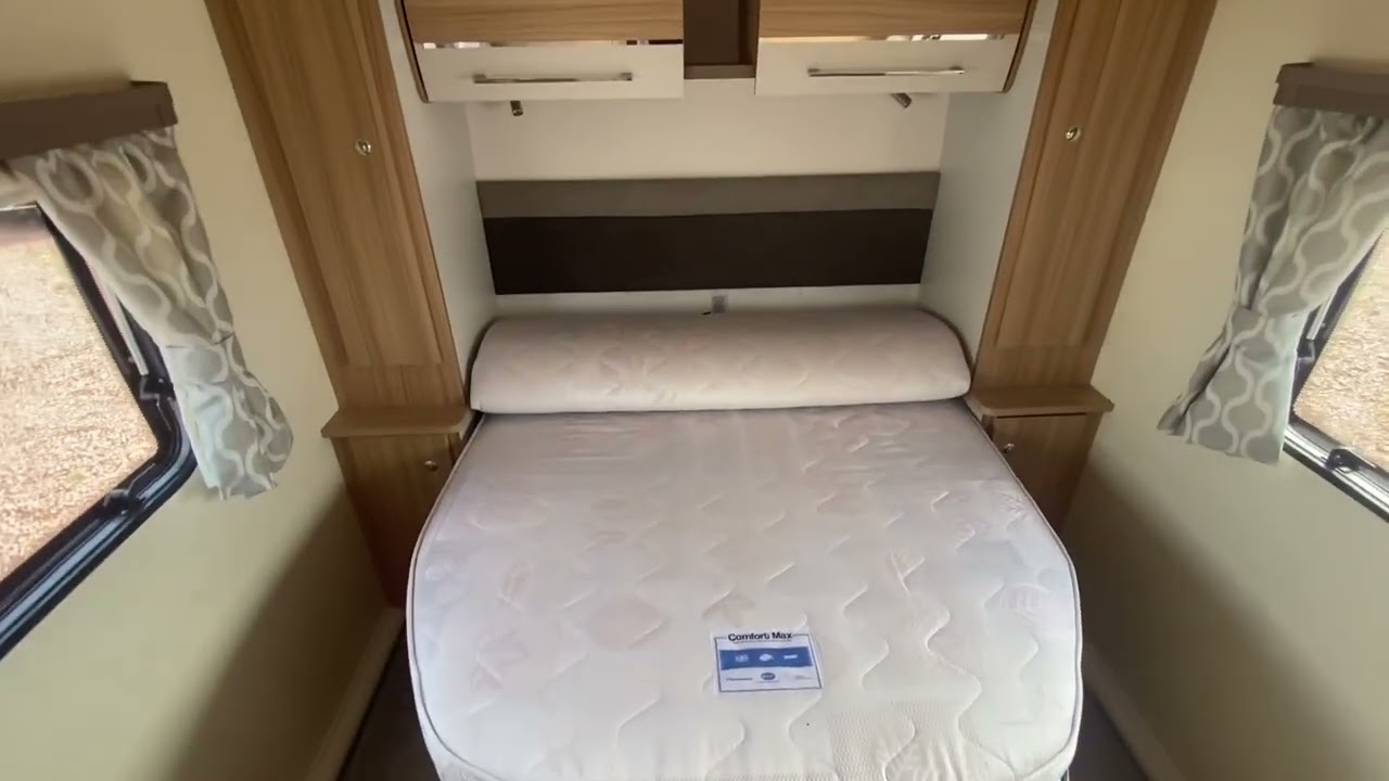 Used Bailey Phoenix 640 fixed rear island bed.  1421kg MTPLM &pound;18995.