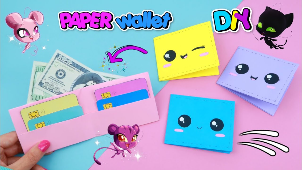How to make a cute paper wallet | Origami wallet | origami craft with paper | DIY mini paper wallet