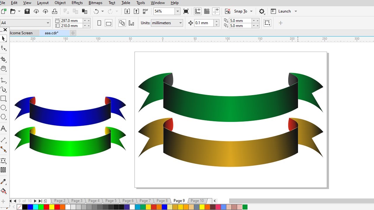 How To Create Ribbon Logo ll 102 ll How To Design Ribbon, CorelDraw tutorial by Prakash