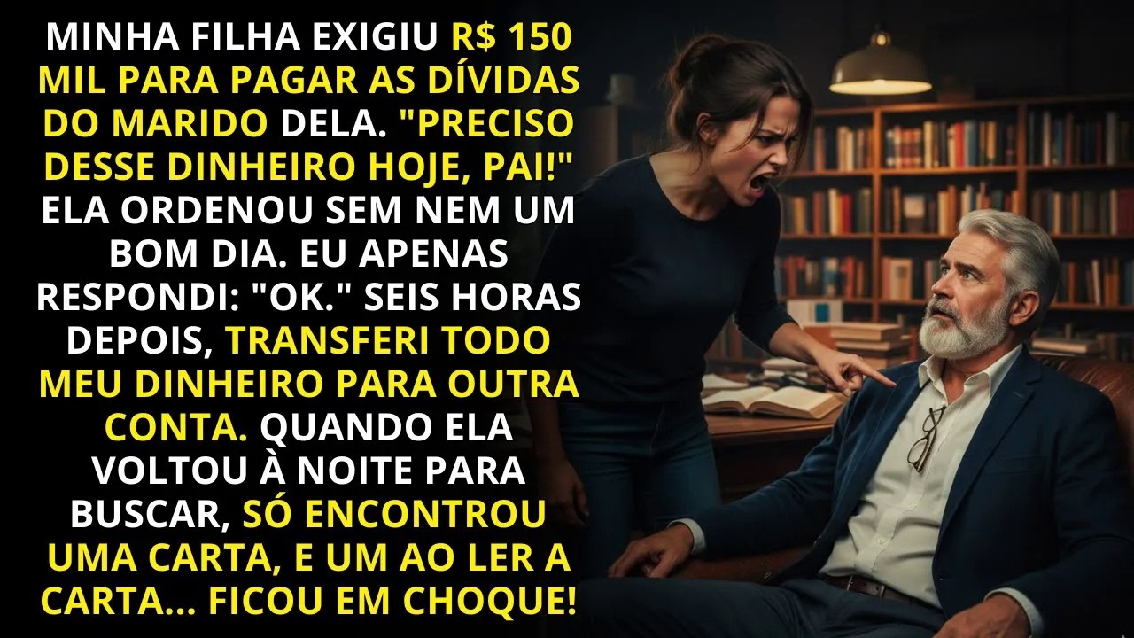 Minha filha exigiu que eu pagasse os R$ 150 mil em dividas do marido dela. Então eu resolvi sumir...