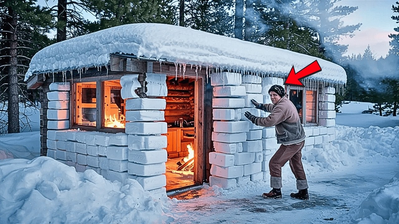 Neighbors Laughed at the Snow He Packed on Walls Until His Cabin Hit 65° and Theirs Froze