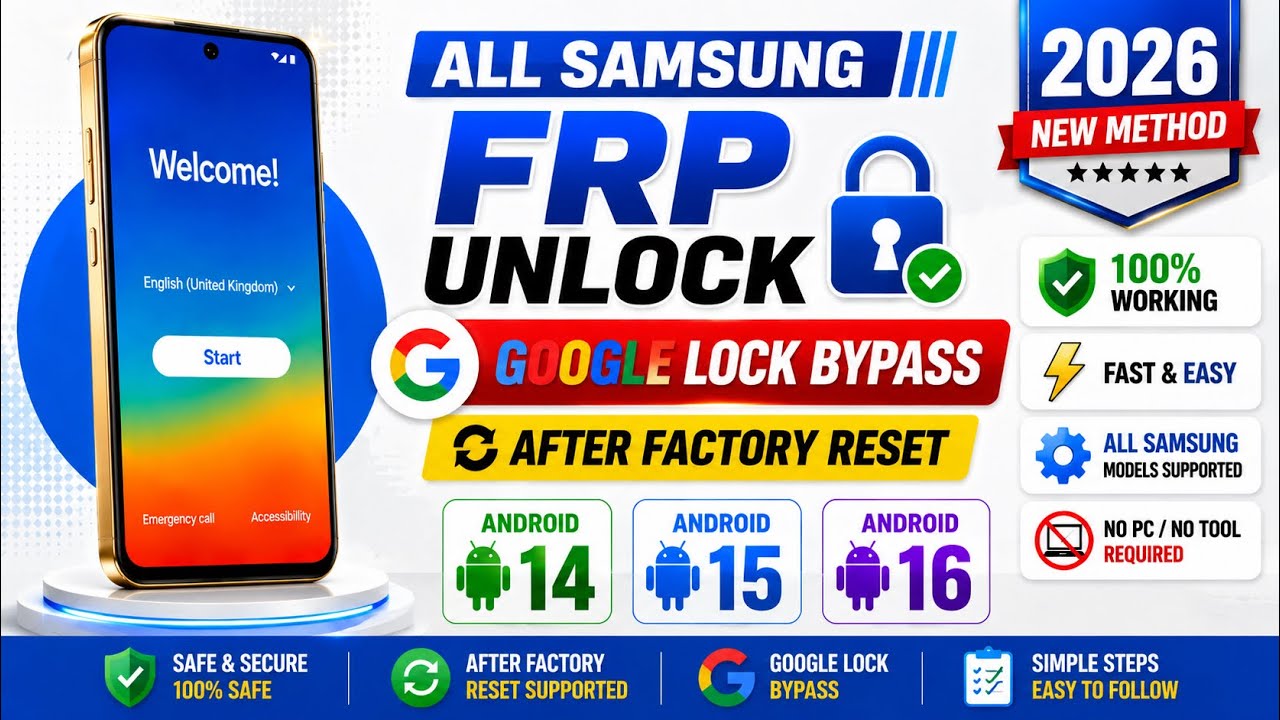 🔥 Samsung FRP Bypass 2026 | Android 14/15/16/17 | No PC 😱 Latest Method!