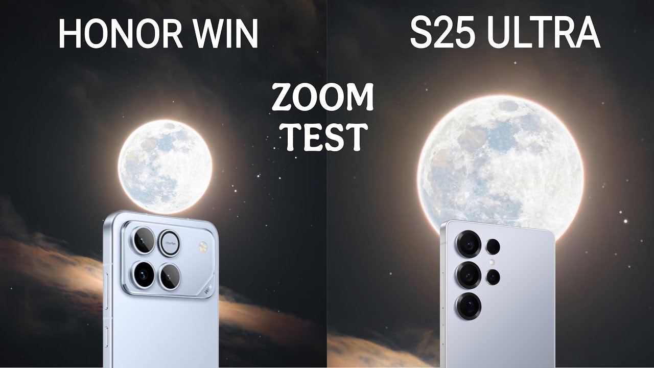 Тест впечатляющего зума в прямом эфире: Honor Win 5G против Samsung Galaxy S25 Ultra