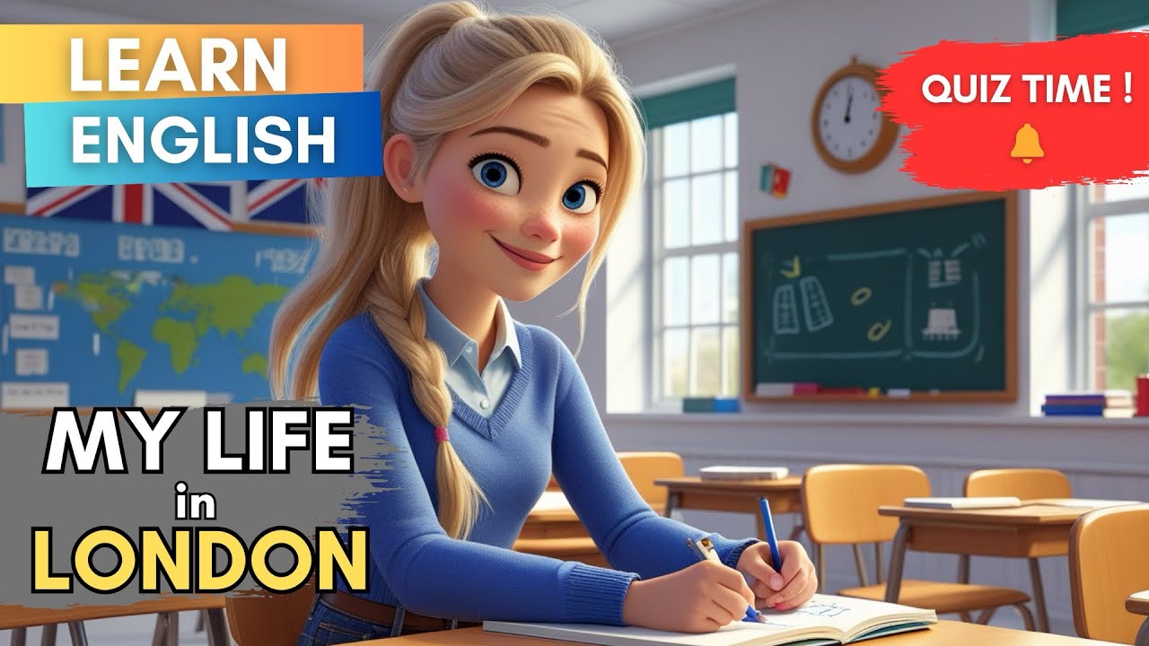 Learn English Through Story Level 3 - Daily Routine | Easy English Listening & Reading+Quiz Time