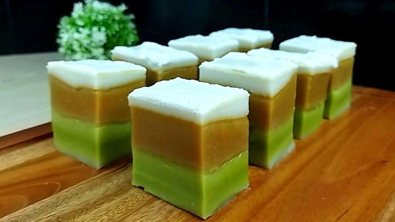 DARI PANDAN ASLI, TANPA TELUR, ENAK LEGIT DAN GURIH | kue basah sederhana putri selat banjar