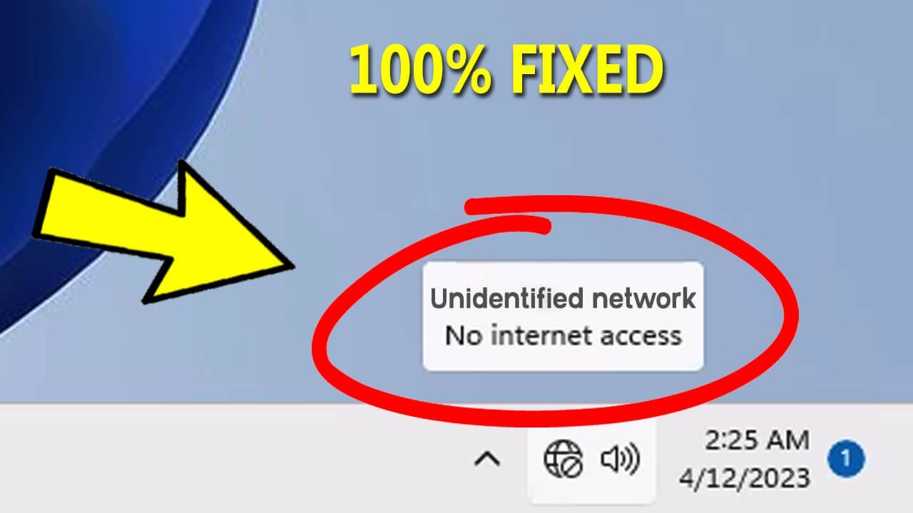 как исправить Неопознанная сеть Без доступа к интернету или сети в Windows 11 / 10 ✔️