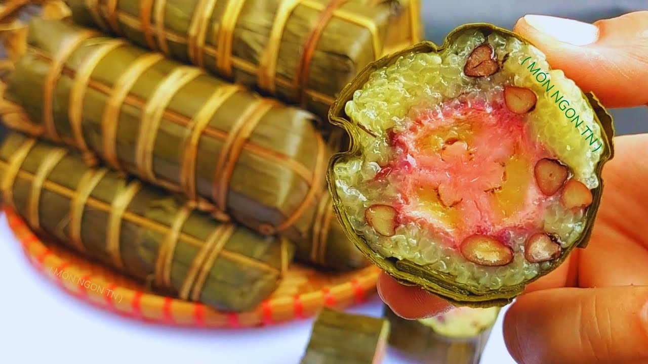 Bánh Tét Chuối - Chia sẽ cách nấu nhanh chín đậu mềm nếp dẻo - Bánh Tét Gói Truyền Thống