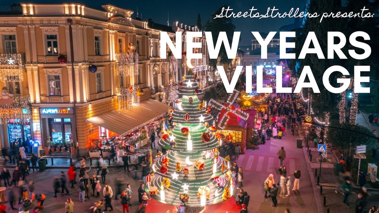 Walking streets of Georgia | Tbilisi: Orbeliani square to Dedaena park - Christmas and NY edition