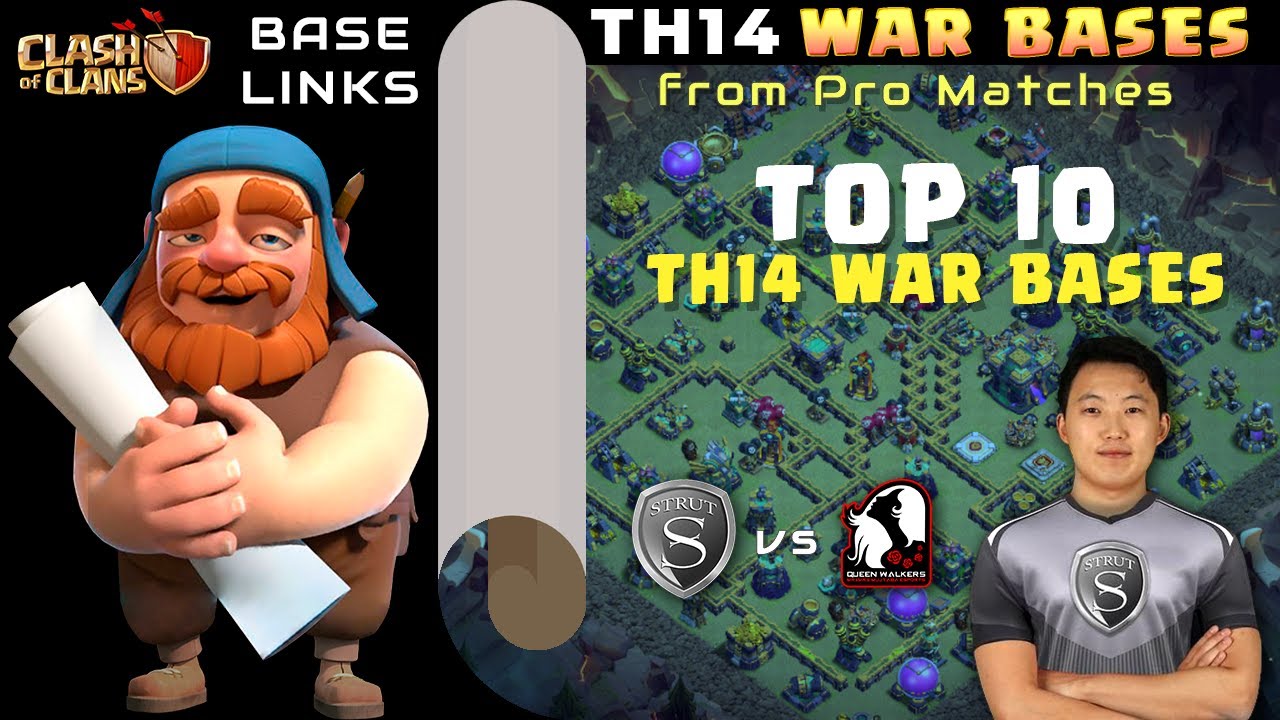 TH14 War Bases with Links | Strut Esports vs Queen Walkers | Eleven Original vs Hagure Metal | CoC