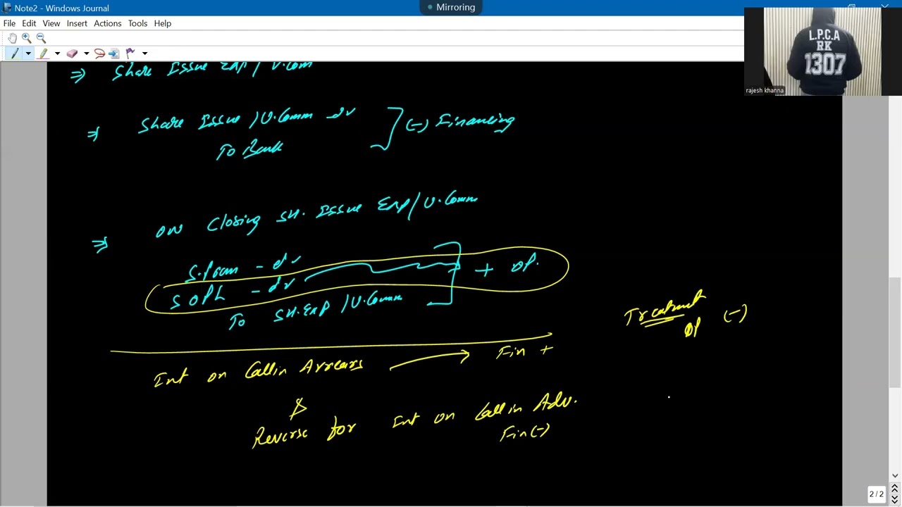 XII ACC ONE SHOT CASH FLOW STATEMENT