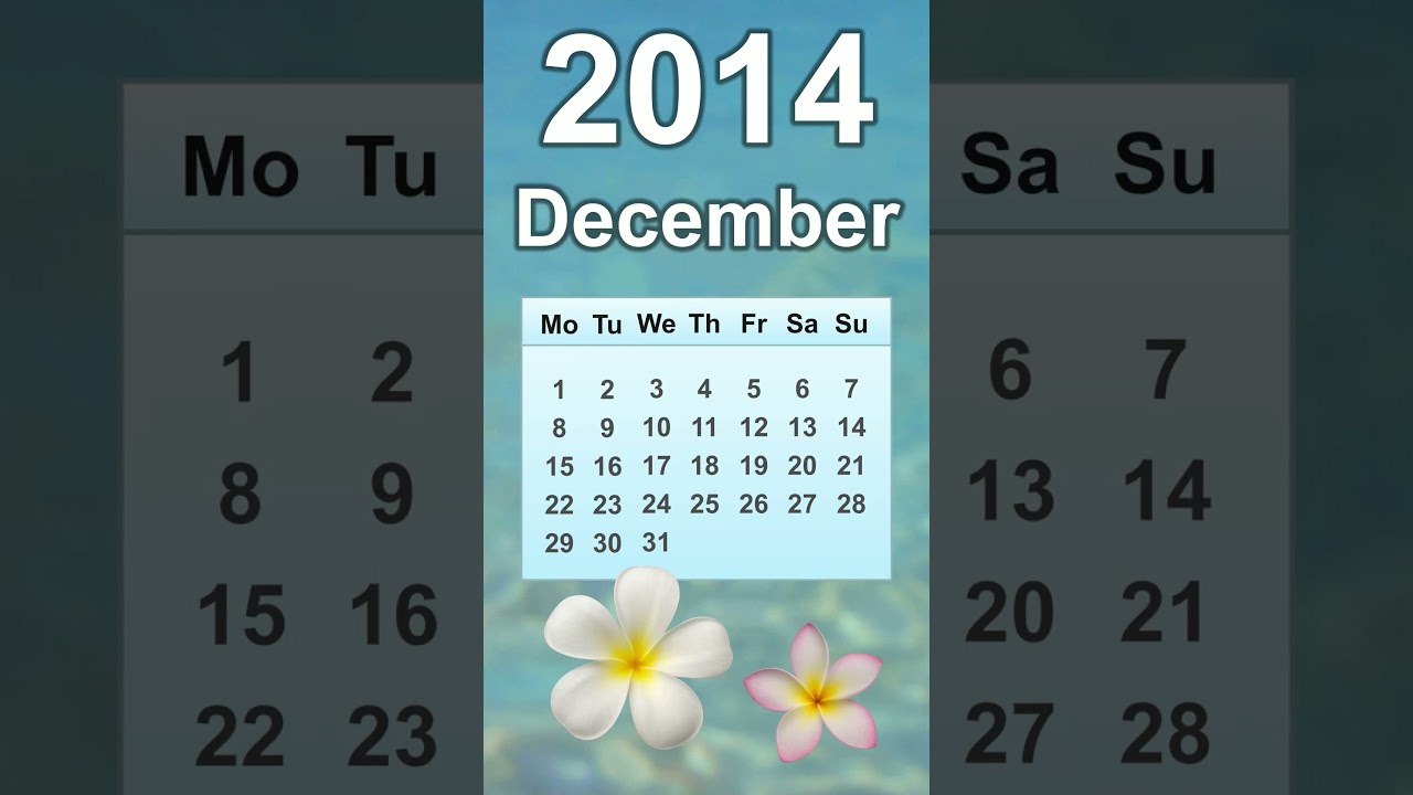 December 2014 Calendar