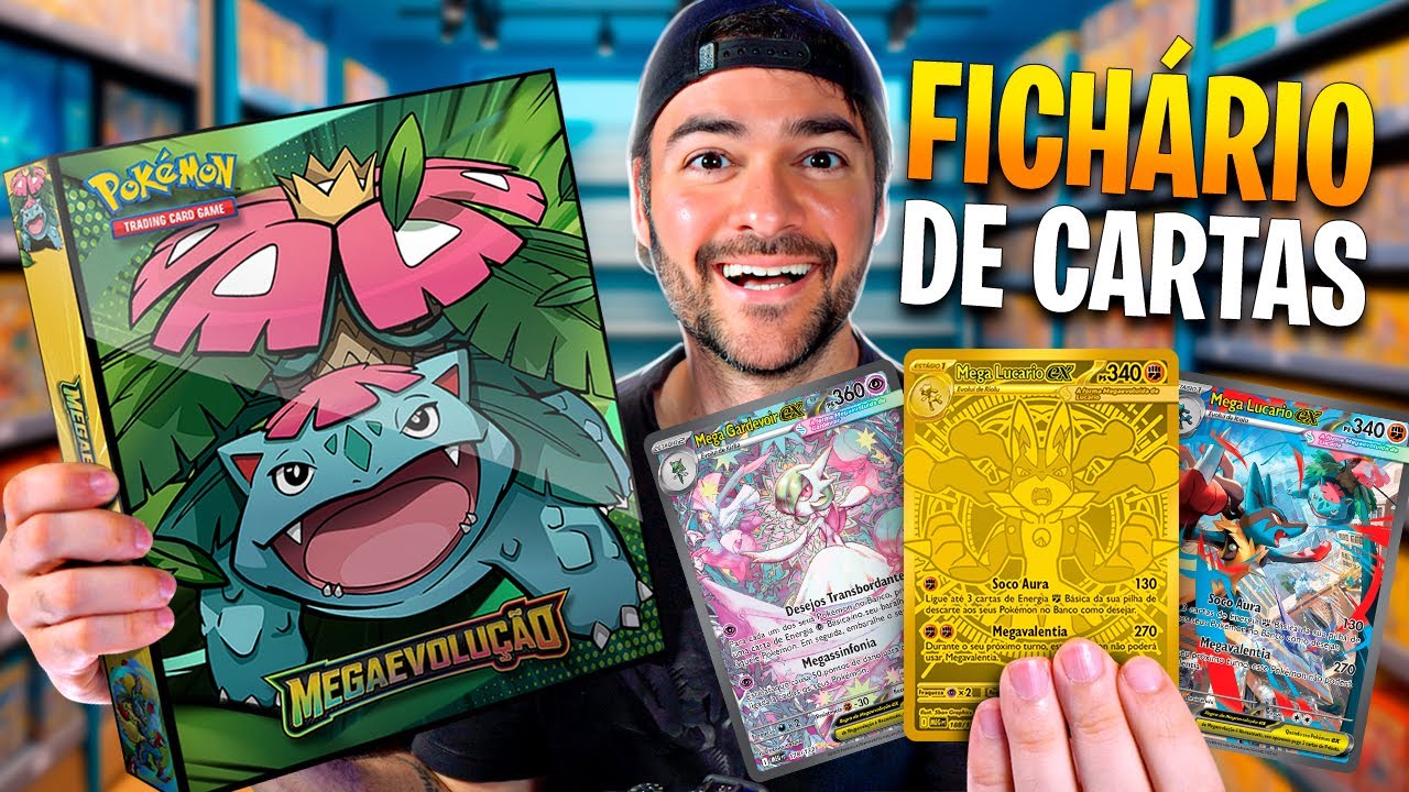 Achei o FICHÁRIO de CARTAS POKÉMON da MEGAEVOLUÇÃO