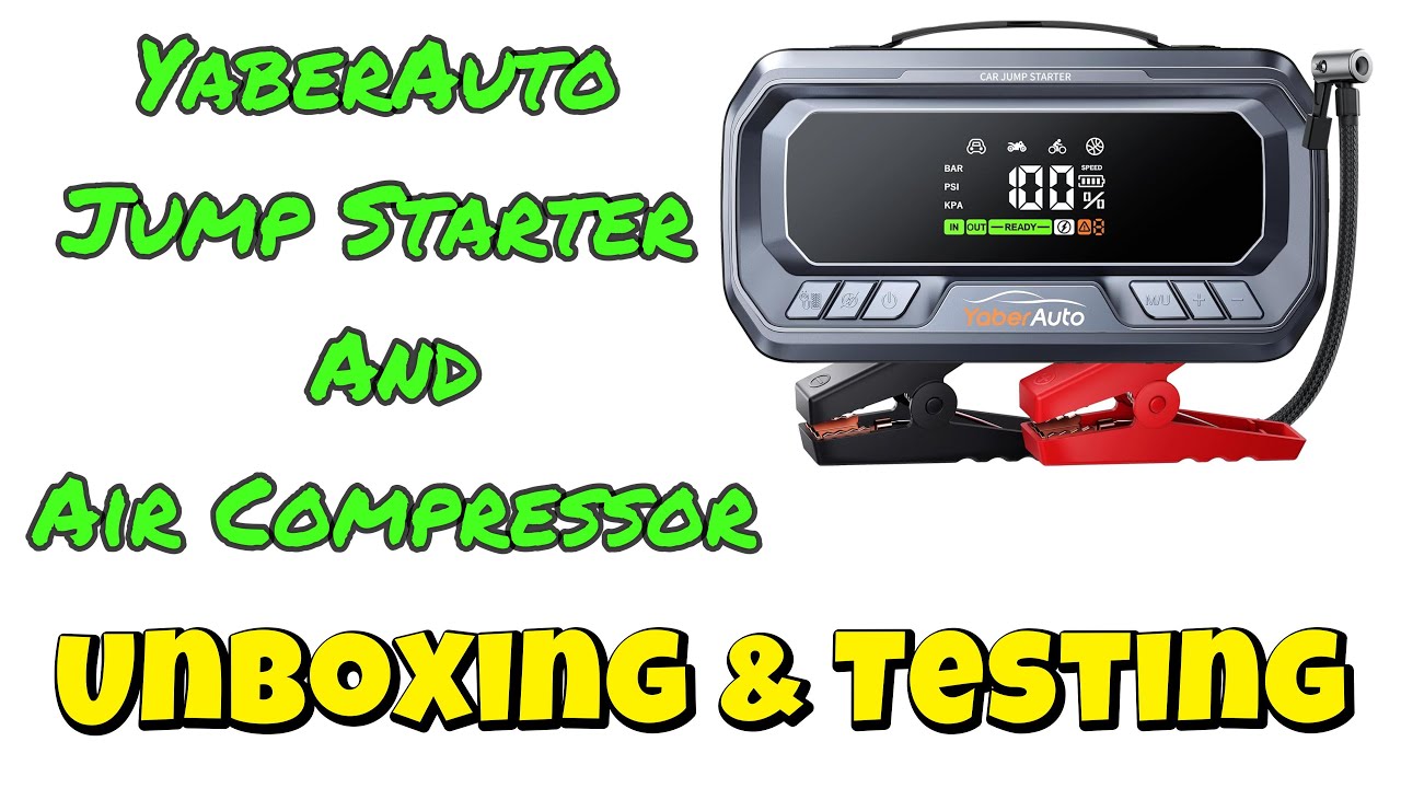 YaberAuto Jumpstarter and air compressor combo Unboxing and testing. Blackfriday deal!