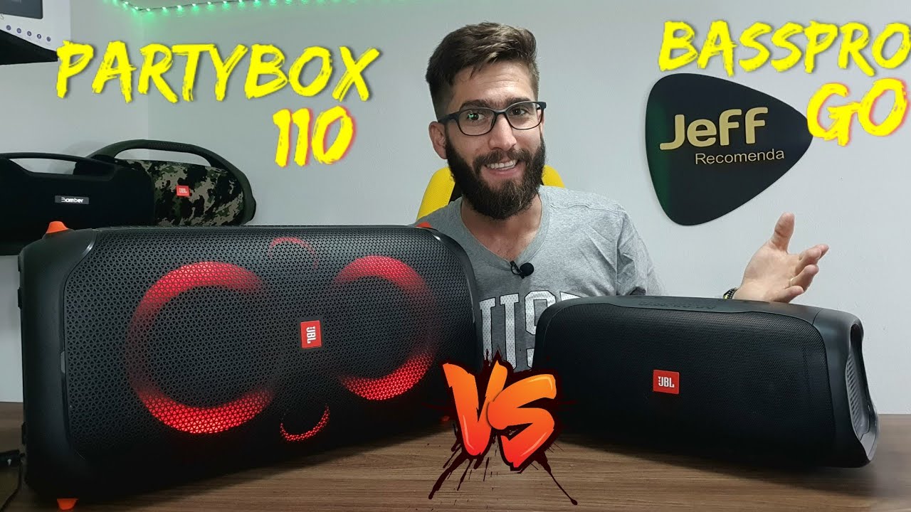 JBL PARTYBOX 110 160W Vs JBL BASS PRO GO 100W: Qual tem Melhor qualidade sonora? (Comparativo)