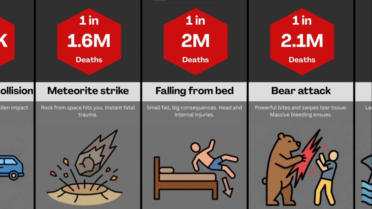 Comparison: Probablity of Ways you Can Possibily Die