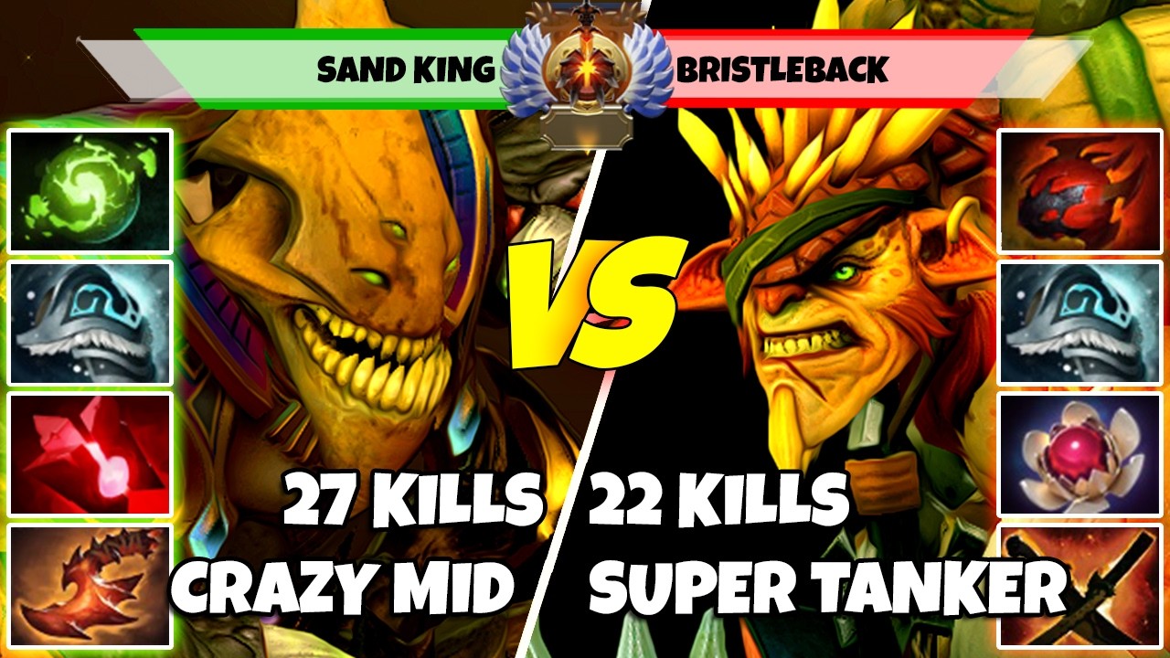 SAND KING (Mid) vs BRISTLEBACK (Off) - Epic Battle Of Immortal Rank Dota 2 Players - Z Dota 2