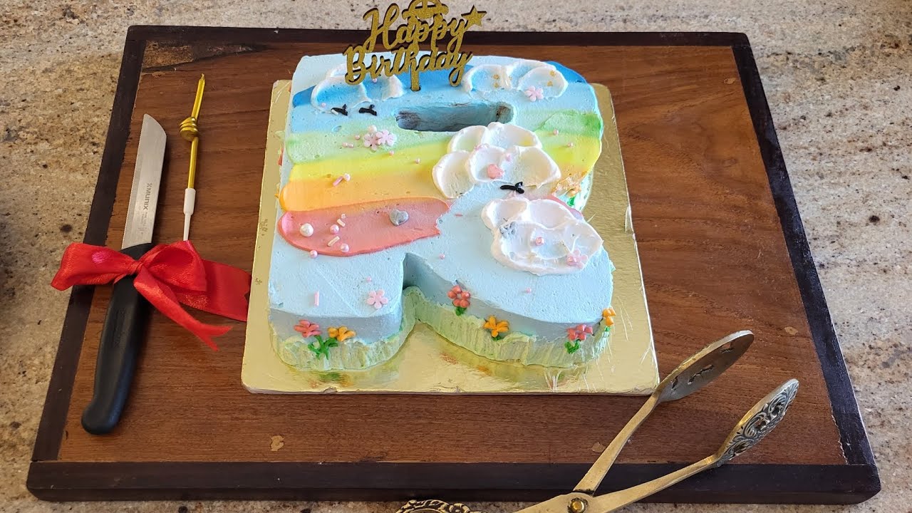 How to make a Monogram Cake | Letter shaped cake | How to layer, crumb coat, cover in buttercream