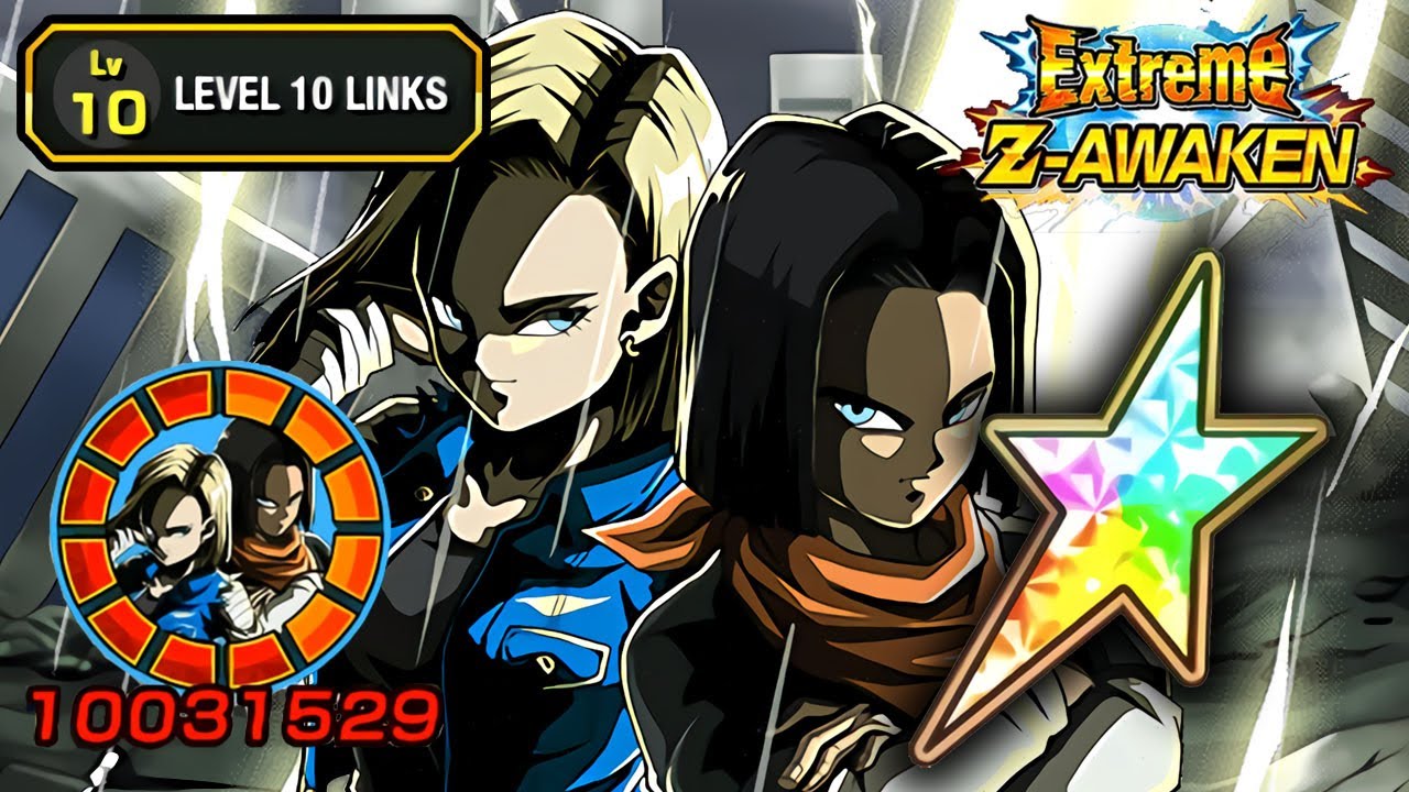 100% EZA F2P AGL LR ANDROIDS 17 & 18 [LEVEL 10 LINKS] Dragon Ball Z Dokkan Battle
