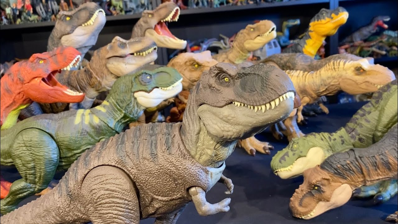 Ultimate Lab Lockdown Tyrannosaurus Rex Comparison Mattel Jurassic World Rebirth Vs Older Trex Figs